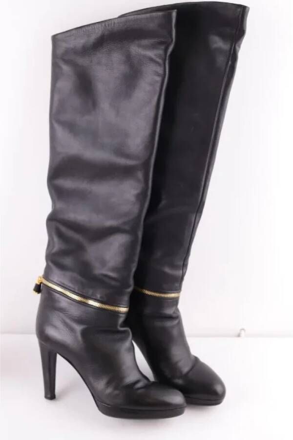 Sergio Rossi Pre-owned Leather boots Black Dames