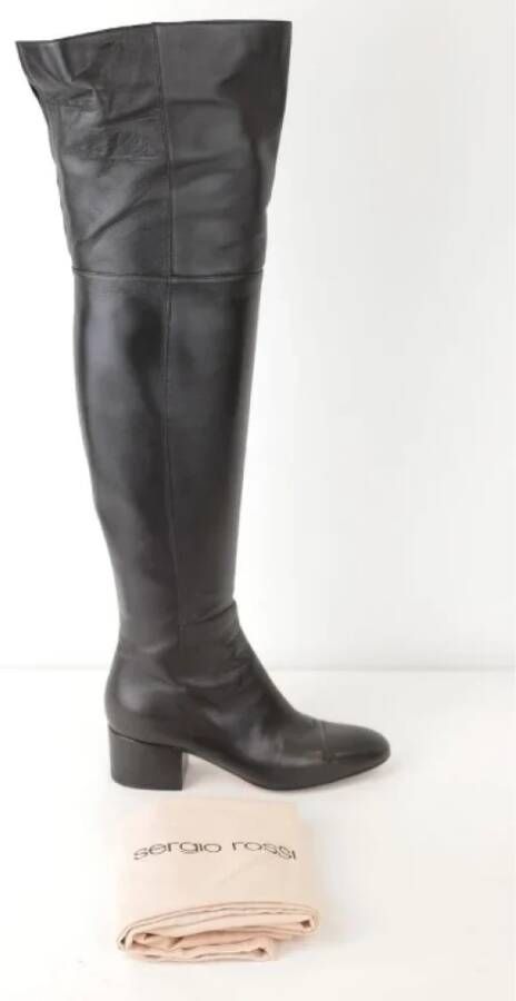 Sergio Rossi Pre-owned Leather boots Black Dames