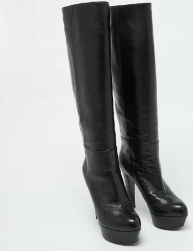 Sergio Rossi Pre-owned Leather boots Black Dames