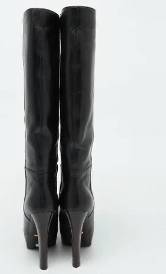 Sergio Rossi Pre-owned Leather boots Black Dames