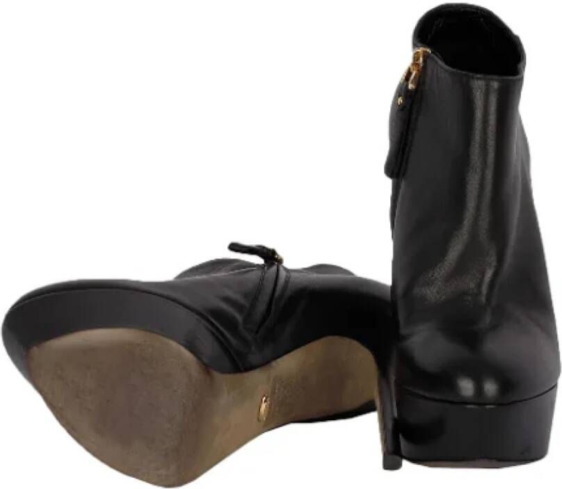 Sergio Rossi Pre-owned Leather boots Black Dames