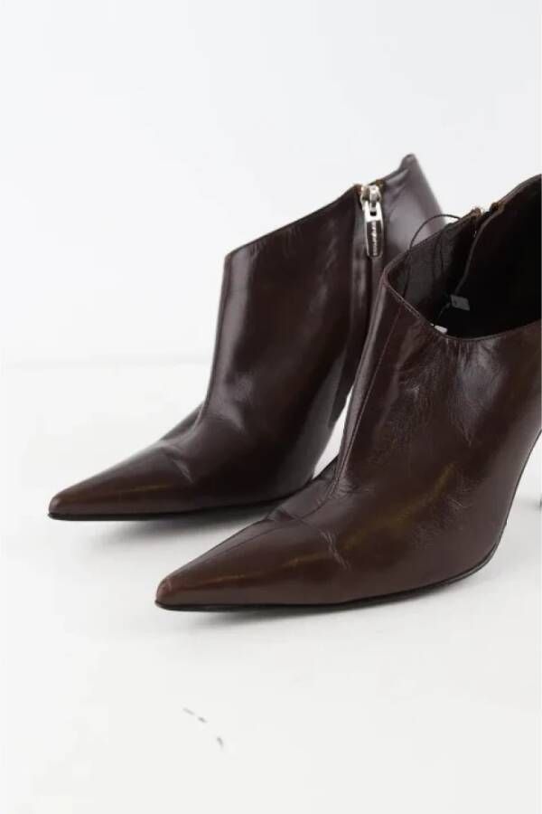 Sergio Rossi Pre-owned Leather boots Brown Dames