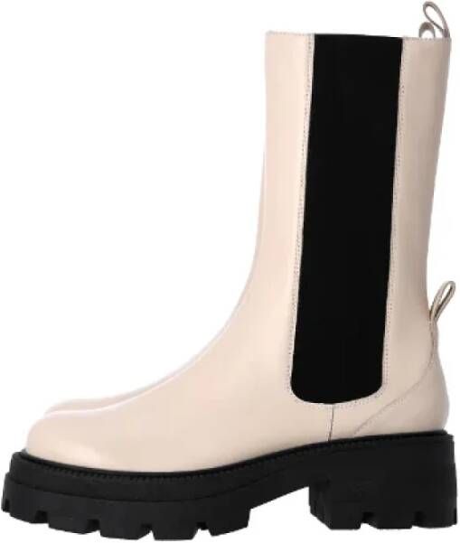 Sergio Rossi Pre-owned Leather boots White Dames