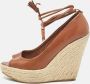 Sergio Rossi Pre-owned Leather espadrilles Brown Dames - Thumbnail 2