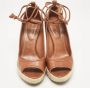 Sergio Rossi Pre-owned Leather espadrilles Brown Dames - Thumbnail 3