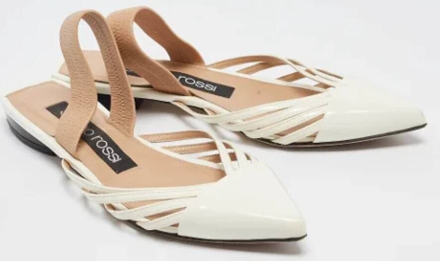 Sergio Rossi Pre-owned Leather flats White Dames