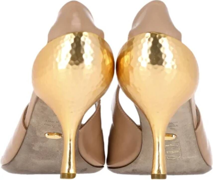 Sergio Rossi Pre-owned Leather heels Beige Dames