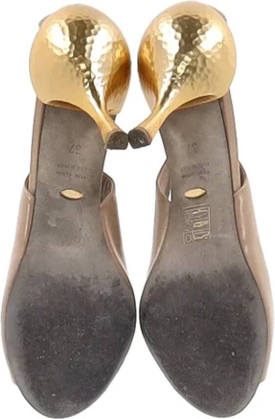 Sergio Rossi Pre-owned Leather heels Beige Dames