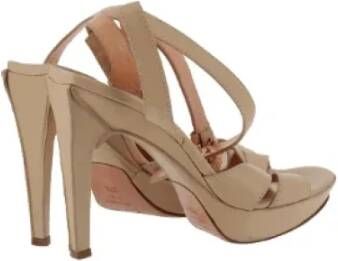 Sergio Rossi Pre-owned Leather heels Beige Dames