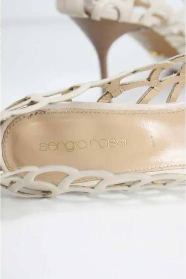 Sergio Rossi Pre-owned Leather heels Beige Dames