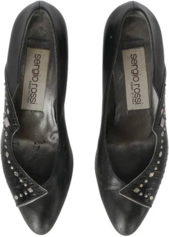 Sergio Rossi Pre-owned Leather heels Black Dames