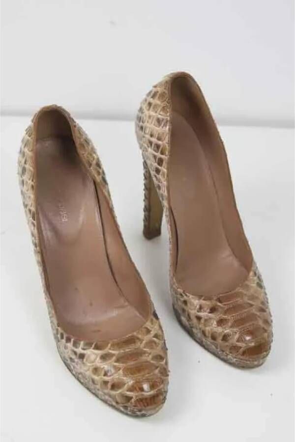 Sergio Rossi Pre-owned Leather heels Brown Dames