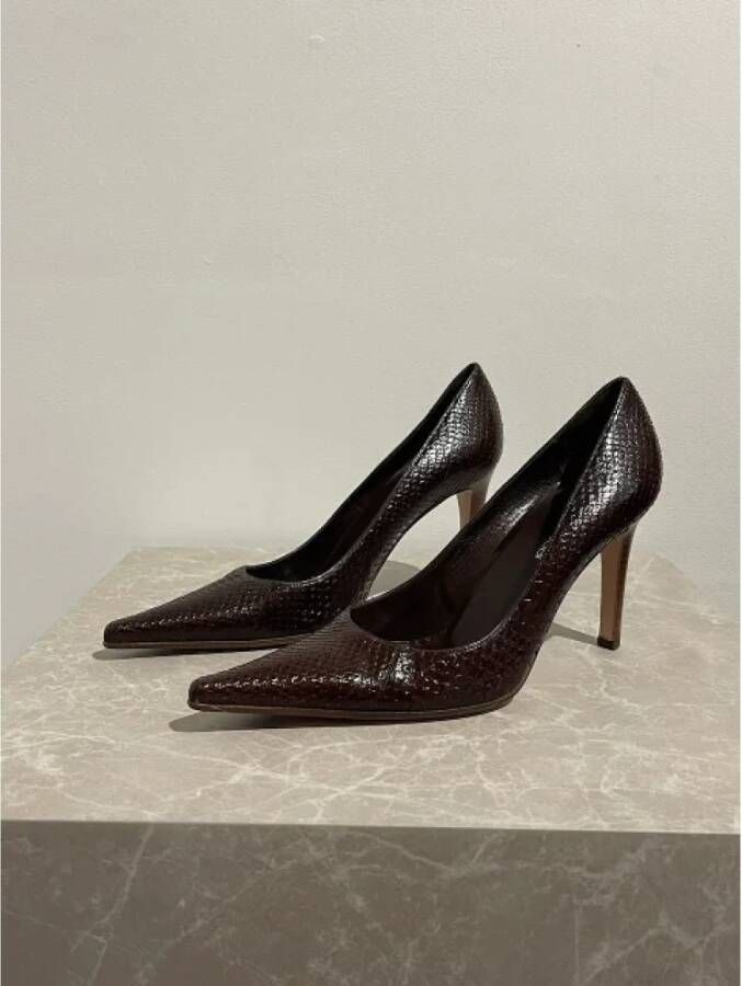 Sergio Rossi Pre-owned Leather heels Brown Dames