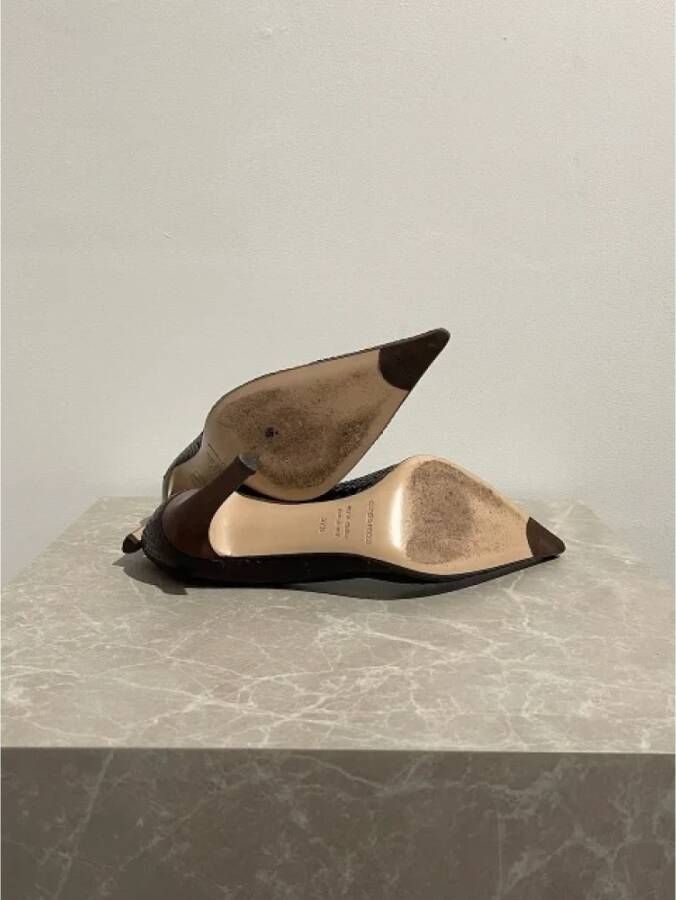 Sergio Rossi Pre-owned Leather heels Brown Dames