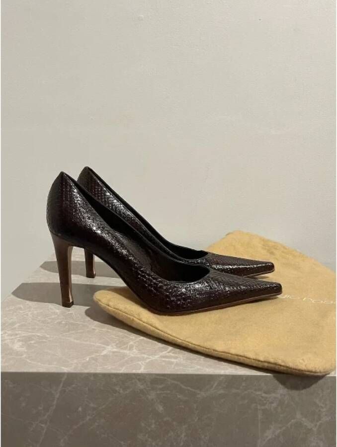 Sergio Rossi Pre-owned Leather heels Brown Dames