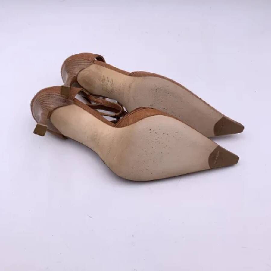 Sergio Rossi Pre-owned Leather heels Brown Dames