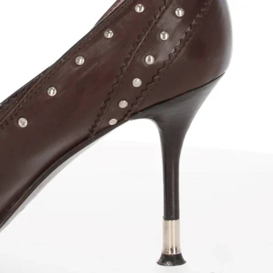 Sergio Rossi Pre-owned Leather heels Brown Dames