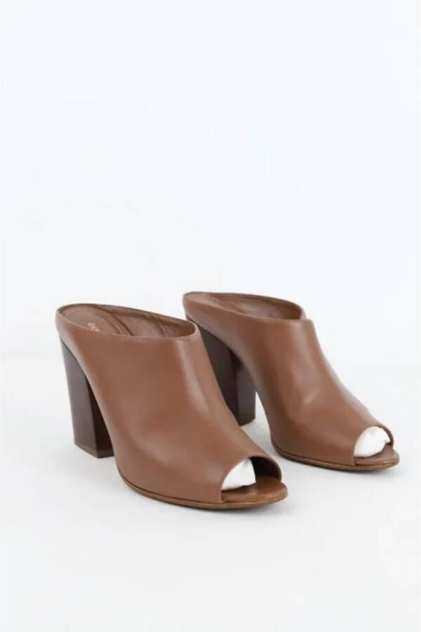 Sergio Rossi Pre-owned Leather heels Brown Dames