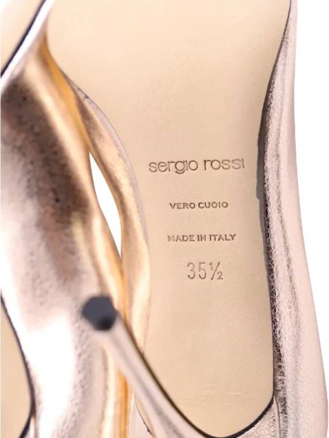 Sergio Rossi Pre-owned Leather heels Gray Dames