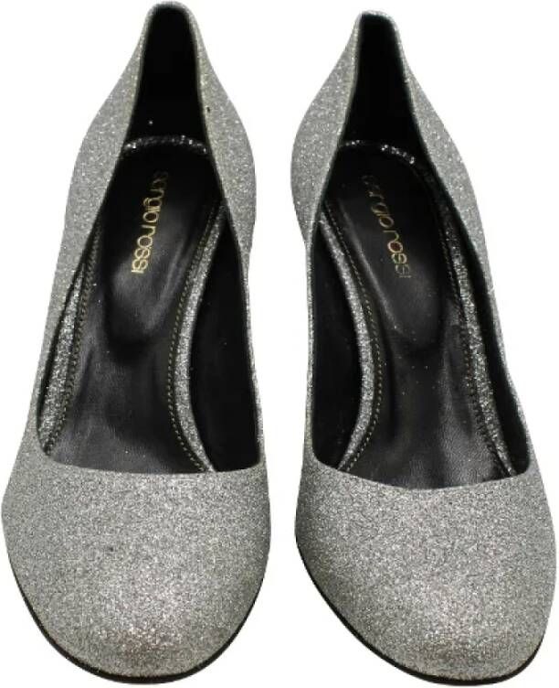 Sergio Rossi Pre-owned Leather heels Gray Dames