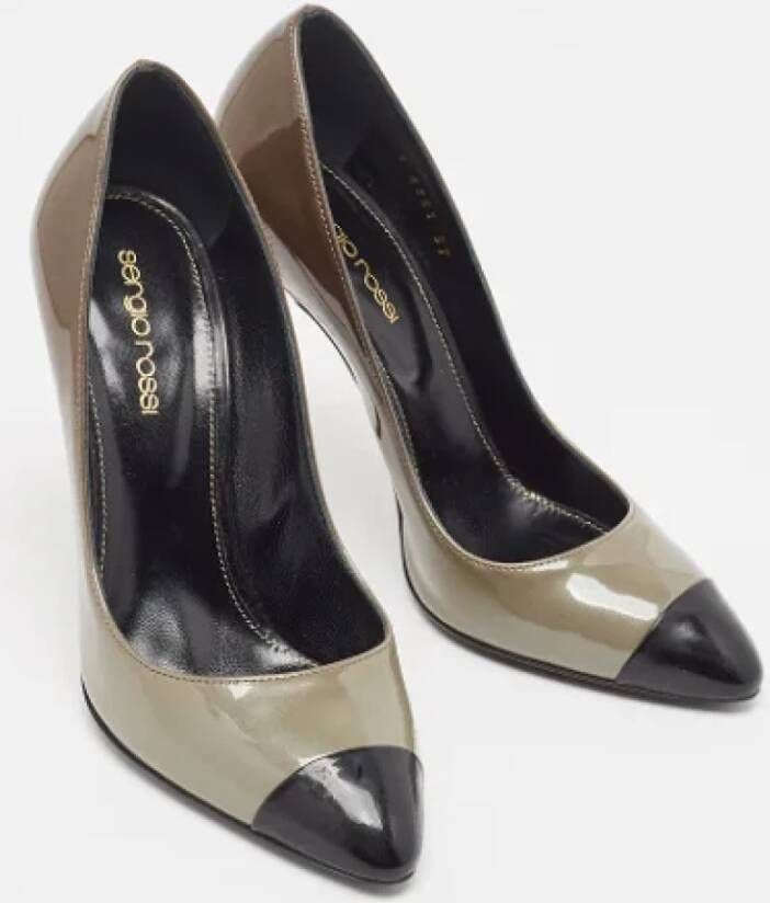 Sergio Rossi Pre-owned Leather heels Gray Dames