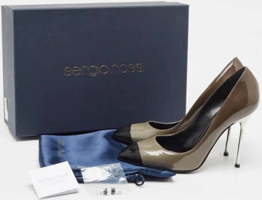 Sergio Rossi Pre-owned Leather heels Gray Dames