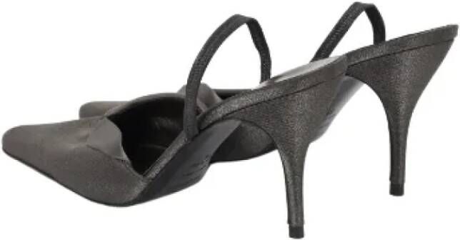 Sergio Rossi Pre-owned Leather heels Gray Dames