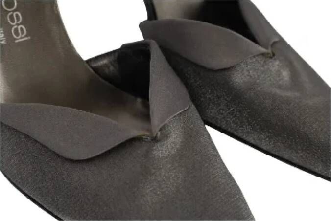 Sergio Rossi Pre-owned Leather heels Gray Dames