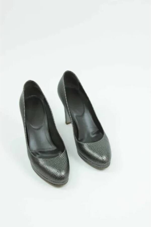 Sergio Rossi Pre-owned Leather heels Gray Dames