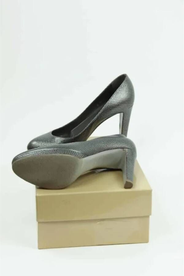 Sergio Rossi Pre-owned Leather heels Gray Dames