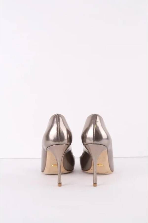 Sergio Rossi Pre-owned Leather heels Gray Dames