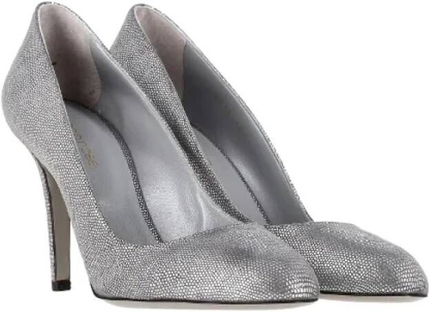 Sergio Rossi Pre-owned Leather heels Gray Dames