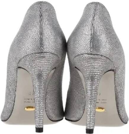 Sergio Rossi Pre-owned Leather heels Gray Dames