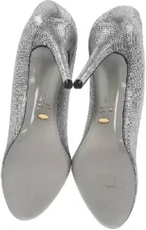 Sergio Rossi Pre-owned Leather heels Gray Dames