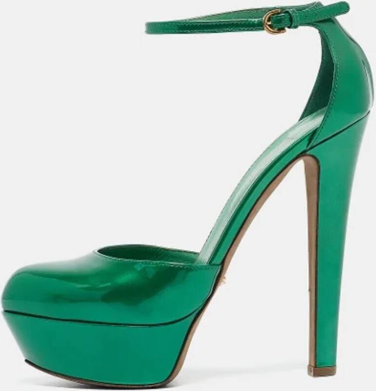 Sergio Rossi Pre-owned Leather heels Green Dames