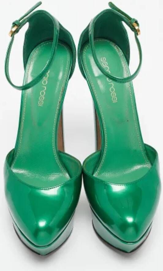 Sergio Rossi Pre-owned Leather heels Green Dames