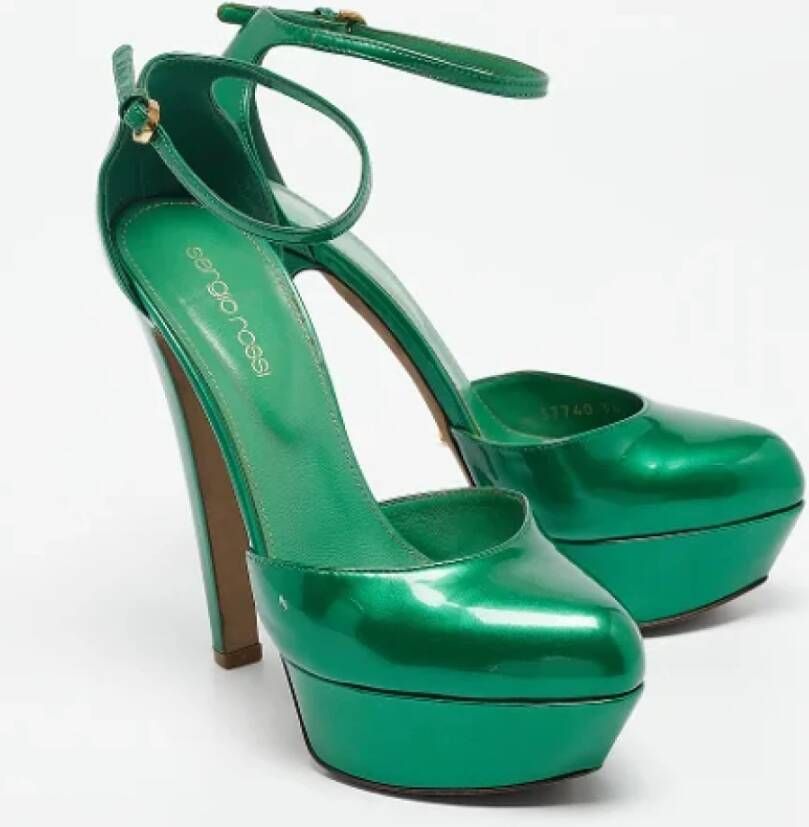 Sergio Rossi Pre-owned Leather heels Green Dames