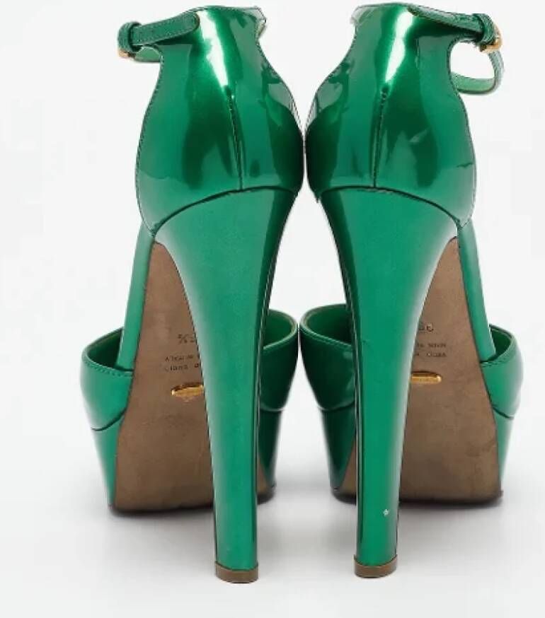 Sergio Rossi Pre-owned Leather heels Green Dames