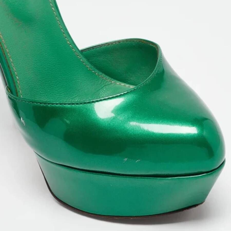 Sergio Rossi Pre-owned Leather heels Green Dames