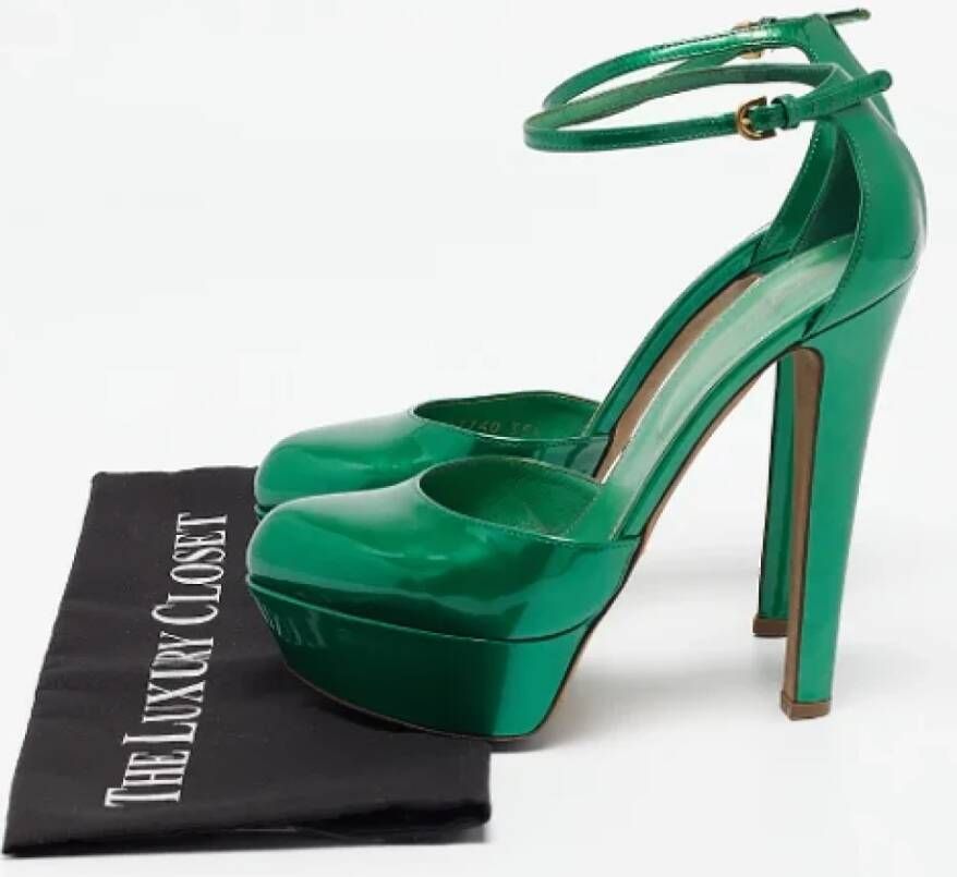 Sergio Rossi Pre-owned Leather heels Green Dames