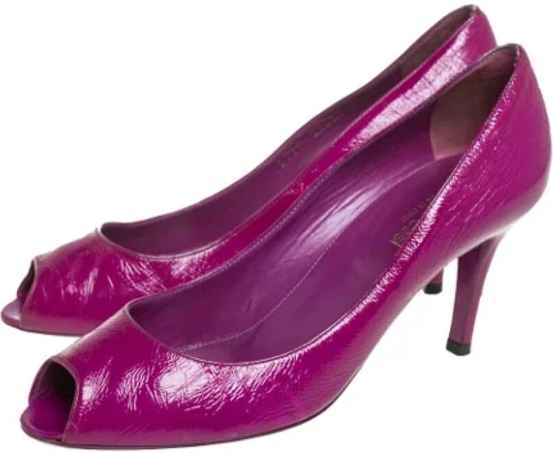 Sergio Rossi Pre-owned Leather heels Purple Dames