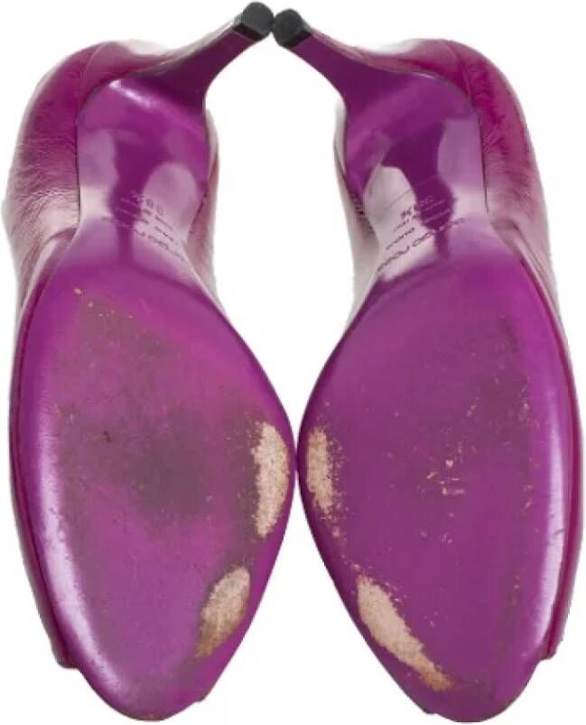 Sergio Rossi Pre-owned Leather heels Purple Dames