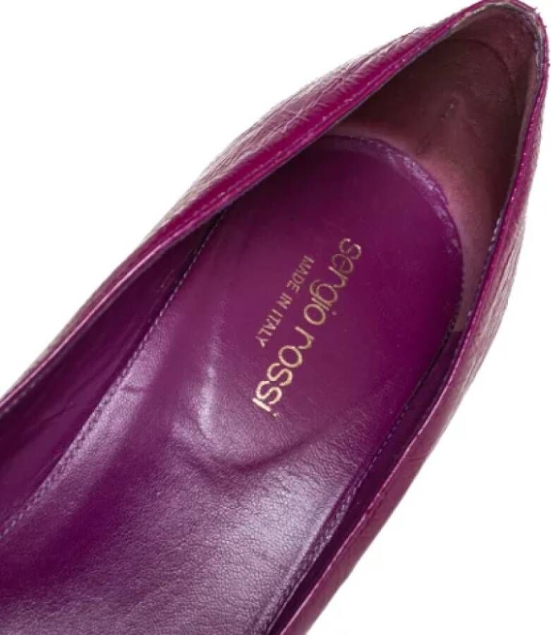 Sergio Rossi Pre-owned Leather heels Purple Dames