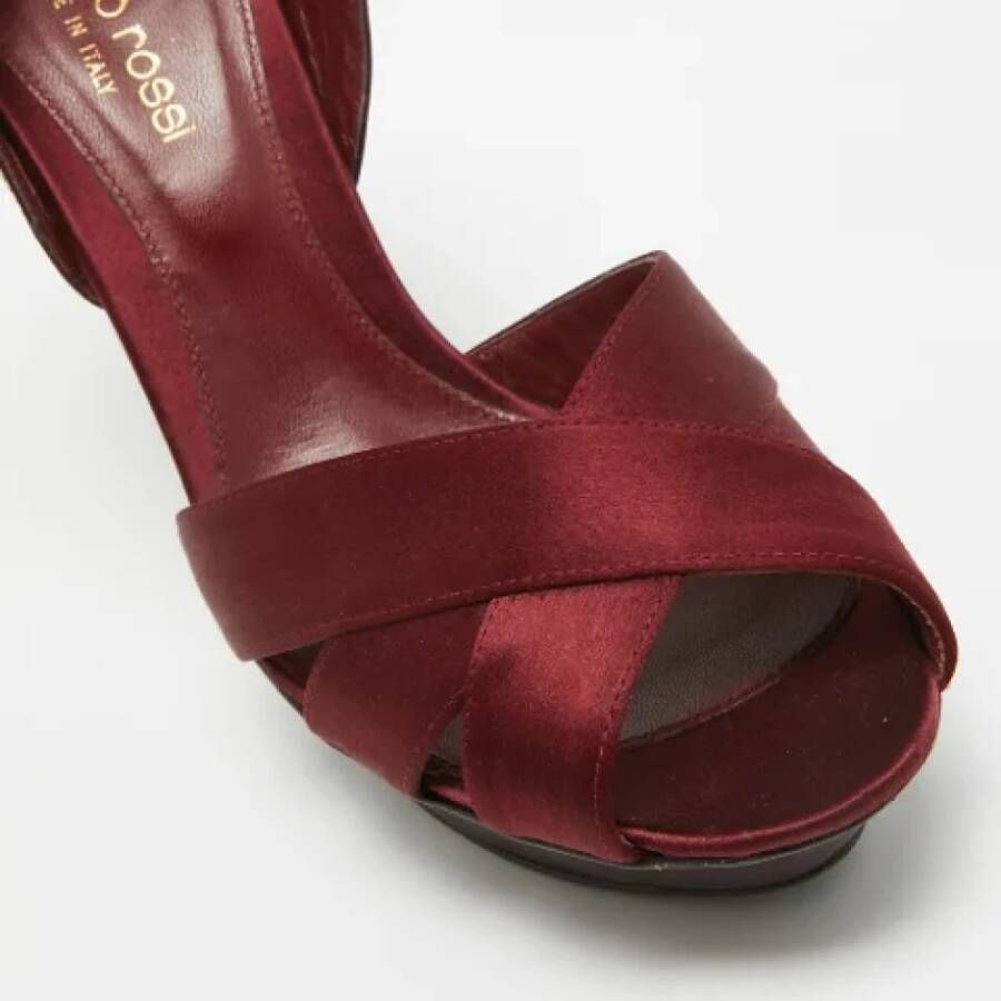 Sergio Rossi Pre-owned Leather heels Red Dames