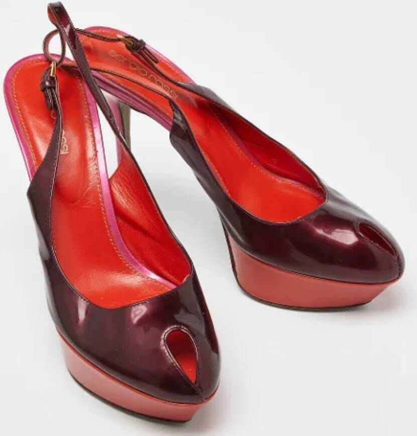 Sergio Rossi Pre-owned Leather heels Red Dames