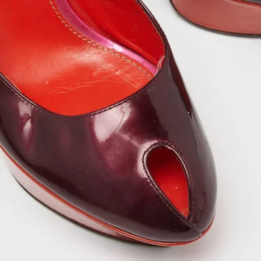 Sergio Rossi Pre-owned Leather heels Red Dames