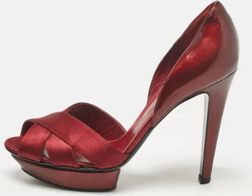 Sergio Rossi Pre-owned Leather heels Red Dames