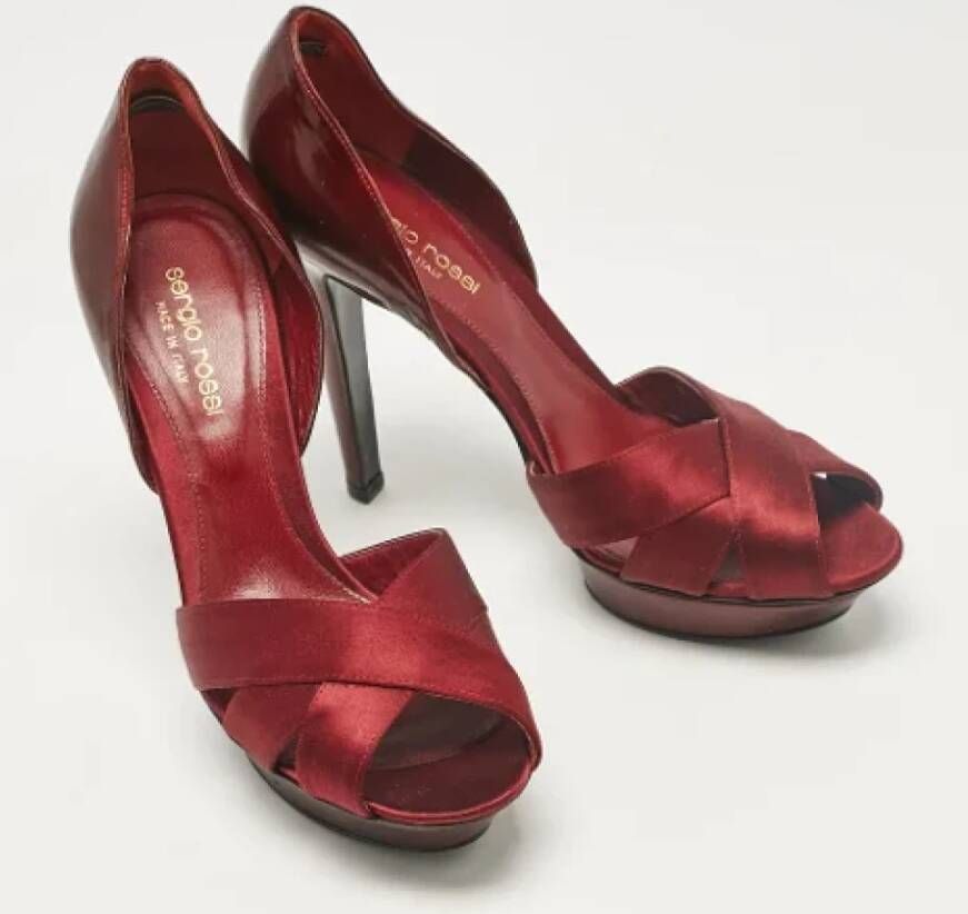 Sergio Rossi Pre-owned Leather heels Red Dames