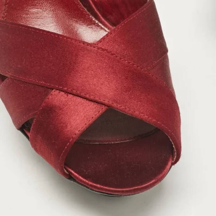 Sergio Rossi Pre-owned Leather heels Red Dames