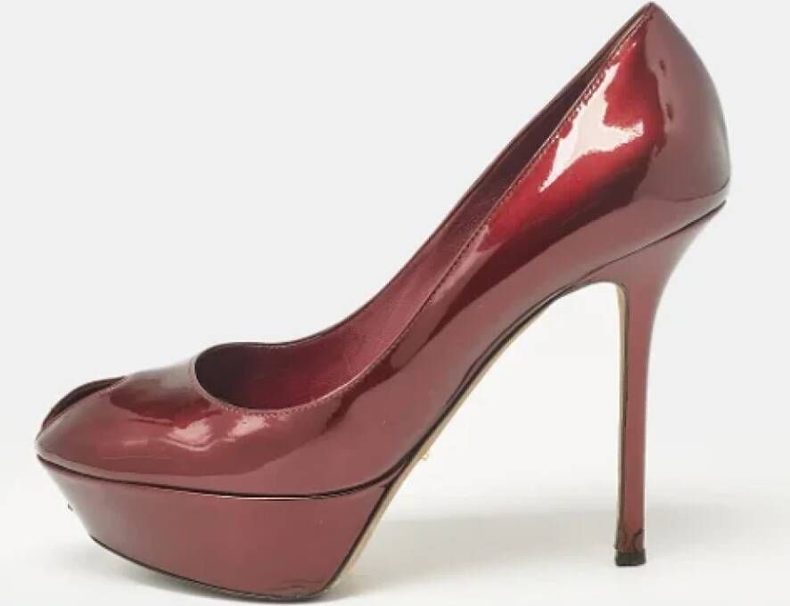 Sergio Rossi Pre-owned Leather heels Red Dames